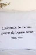 Taie d'oreiller Marcel Proust blanche