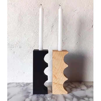 Wooden Hollow natural candlestick