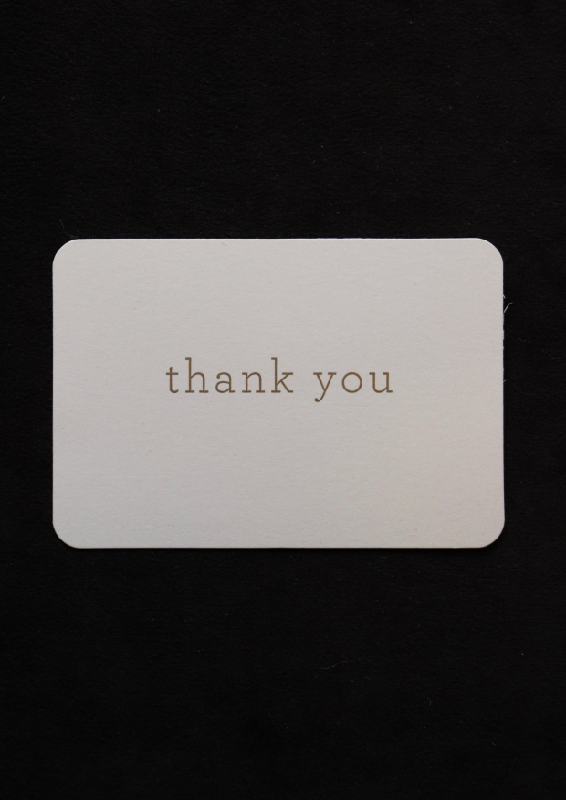 Mini card + enveloppe "Thank you"