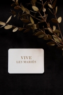 Mini carte postale + enveloppe "Vive les mariés"