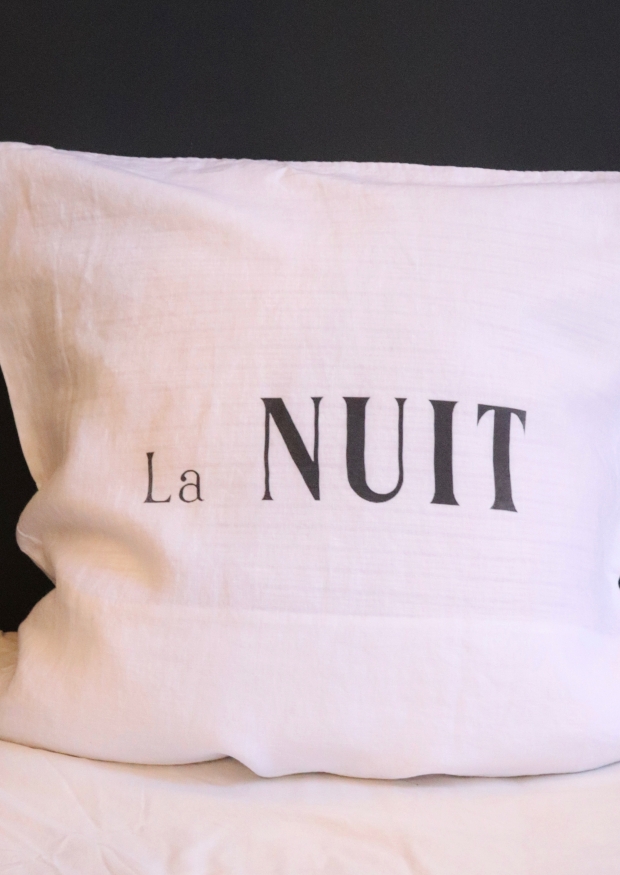 Pillow cases  "La NUIT" black