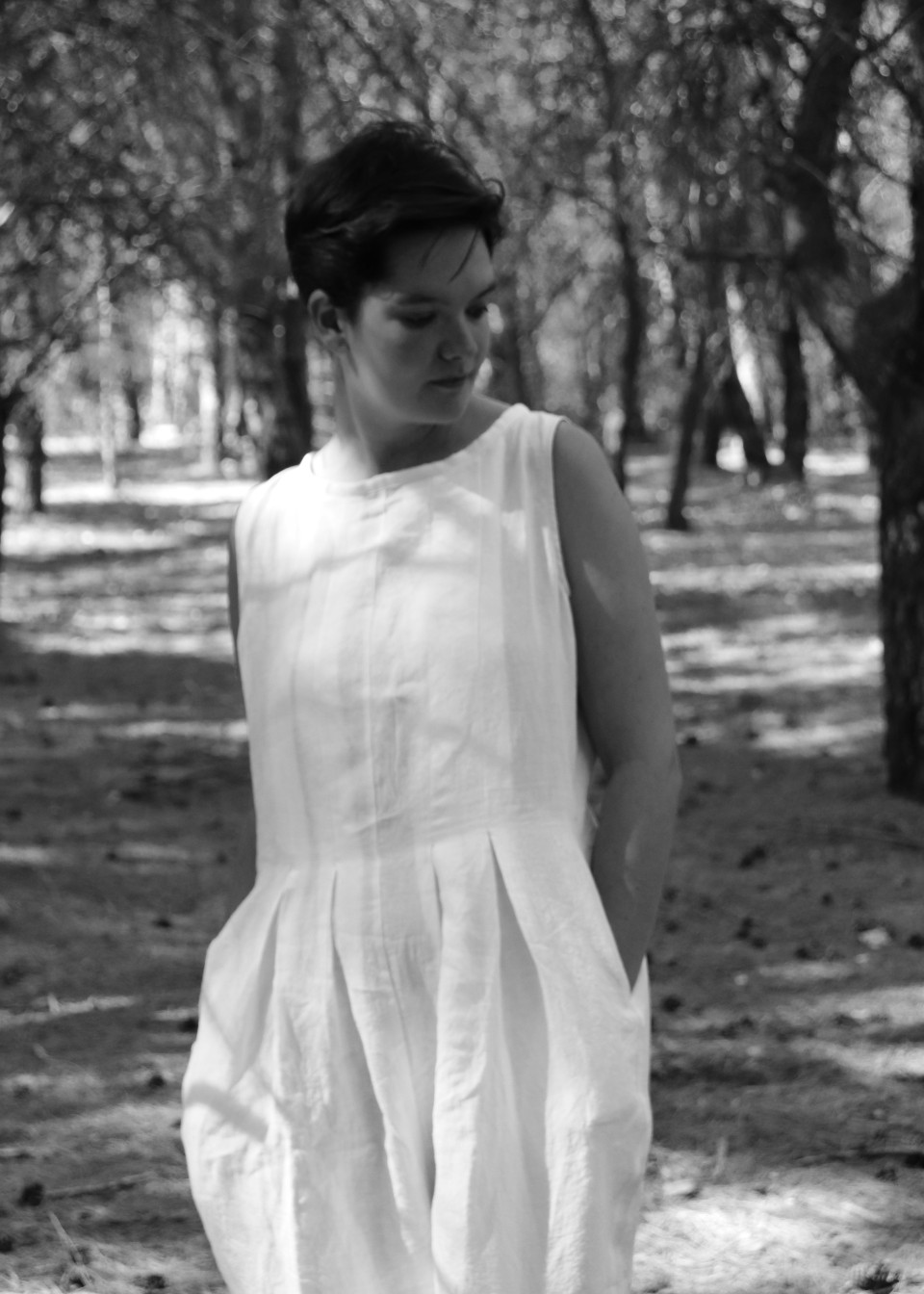Jumpsuit 04, white linen