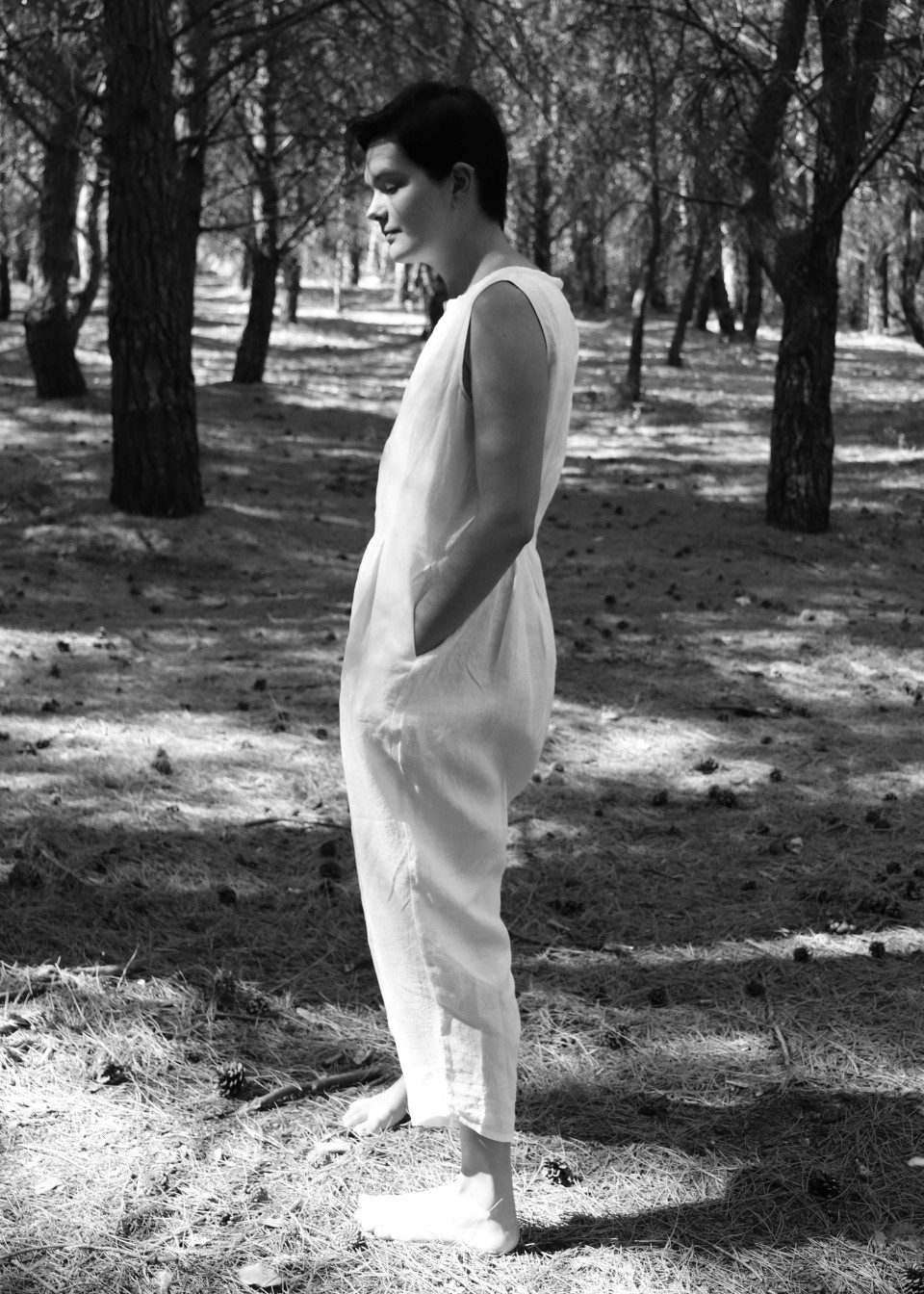 Combinaison 04, lin blanc