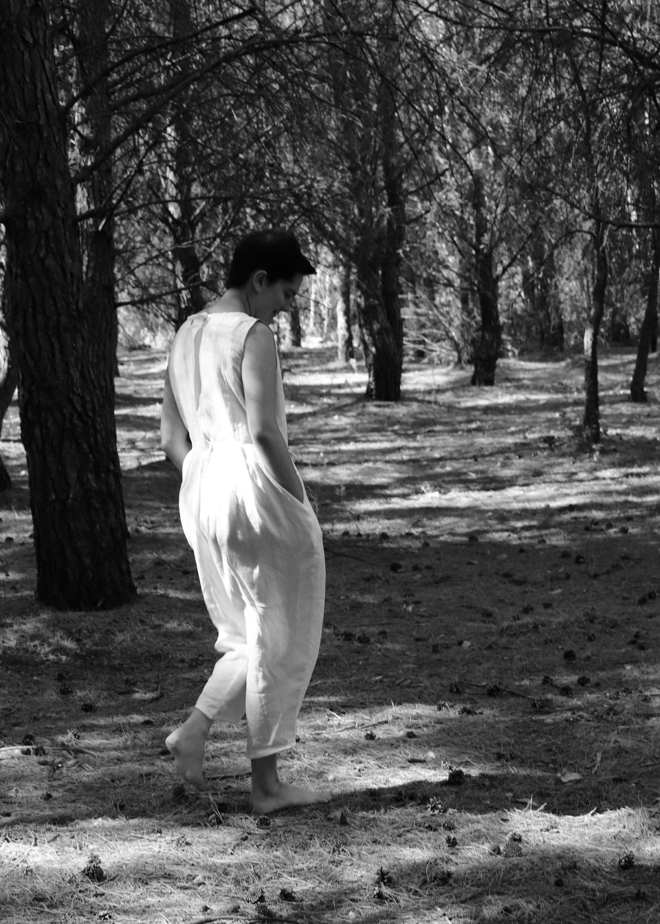 Jumpsuit 04, white linen