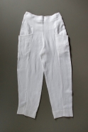 Summer trousers for man, white heavy linen