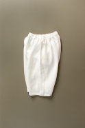 Unisex short, white heavy linen