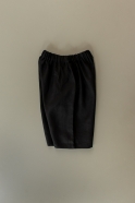 Unisex short, black linen
