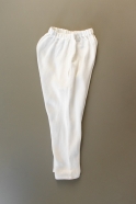 Pantalon sarouel pour homme, lin épais blanc