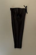 Uniform straight trousers, black linen