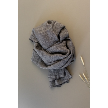scarf, grey linen