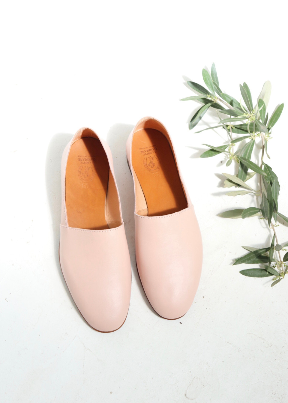 Slip on Maury, nude leather
