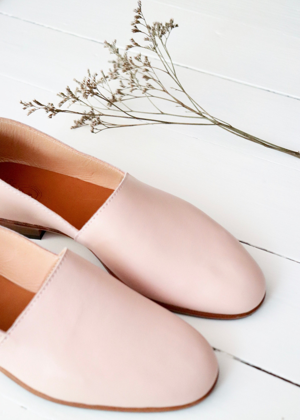 Slip on Maury, nude leather