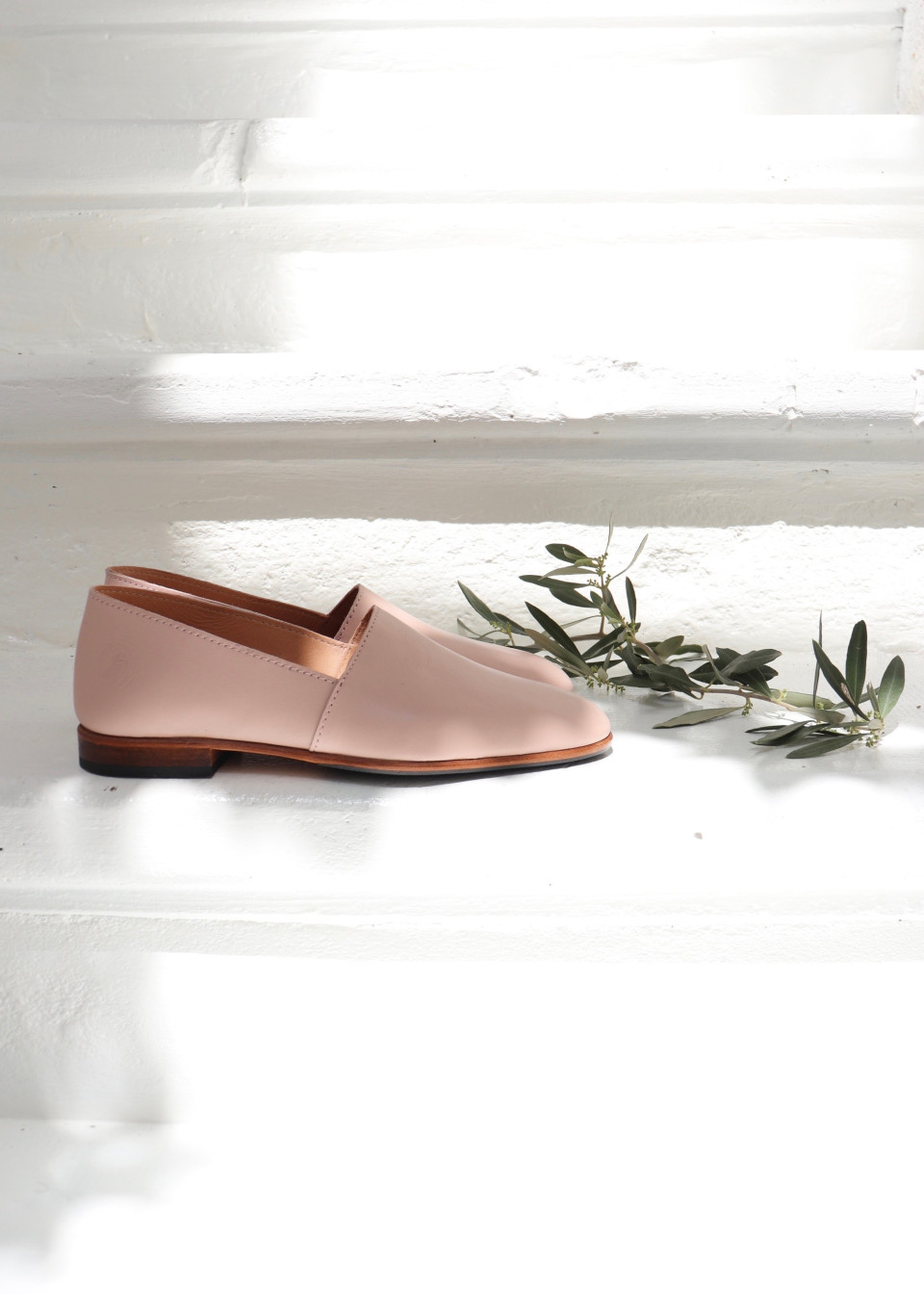 Slip on Maury, nude leather