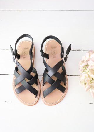 Sandals Brehat, black leather