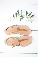 Sandales Transat, cuir naturel