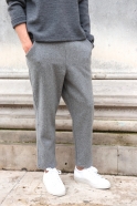 Pantalon à poches pour homme, lainage gris