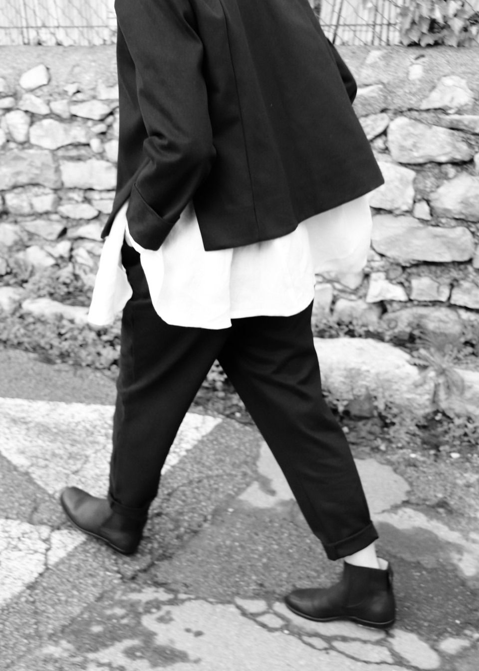 "Woman" trousers, black denim "Woman" trousers, black denim