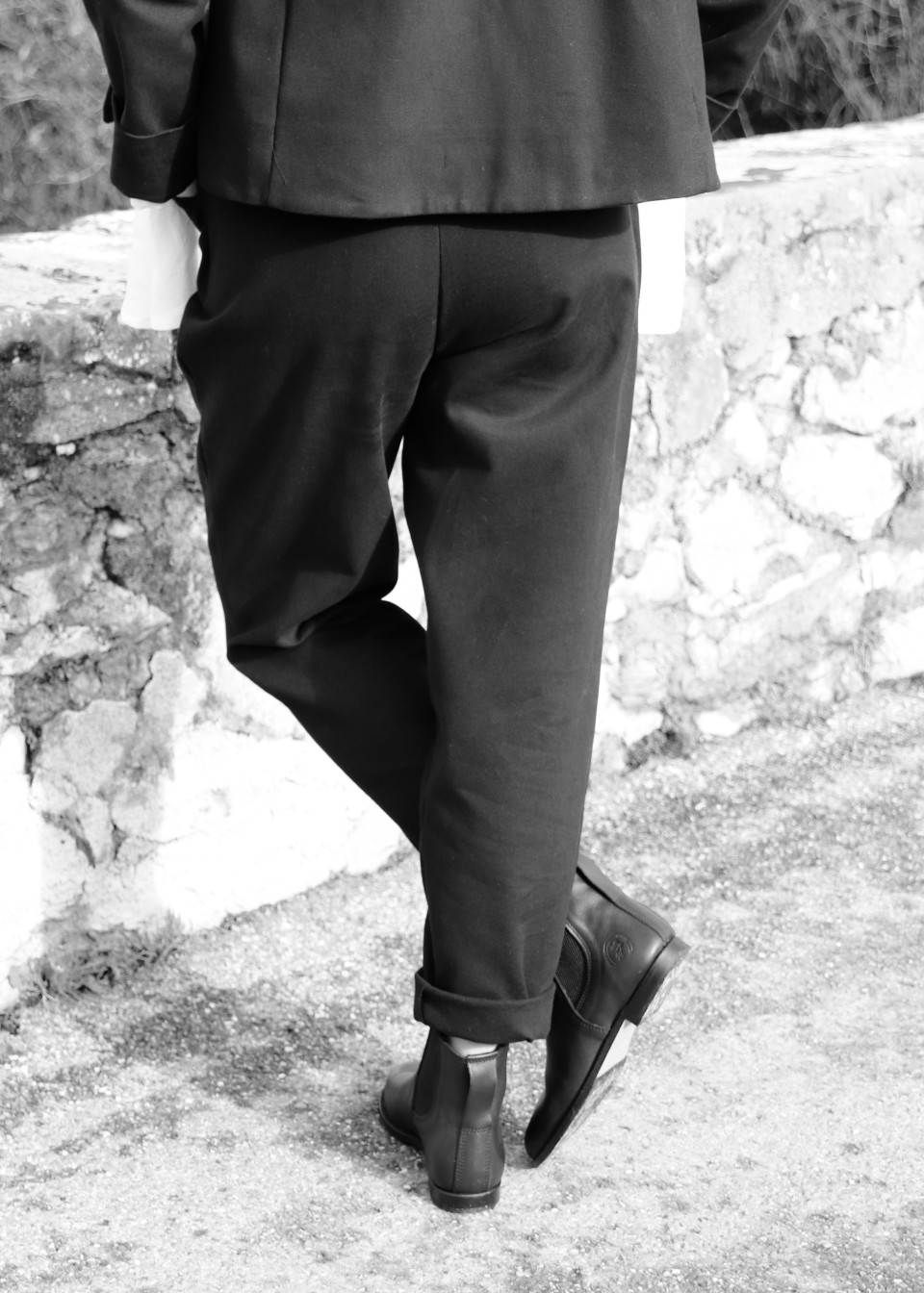 "Woman" trousers, black denim "Woman" trousers, black denim