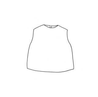 Sleeveless blouse, round neck