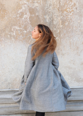 Robe 17, tissu fines rayures