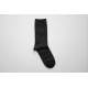 Silk wool double-faced socks, dark mocha