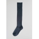 Merino wool ribbed High socks, charcoal