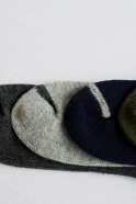 Wool ribbed socks, navy blue