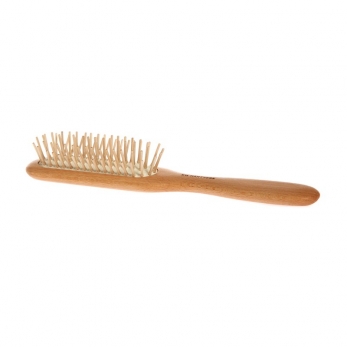 Hair brush, wooden pins