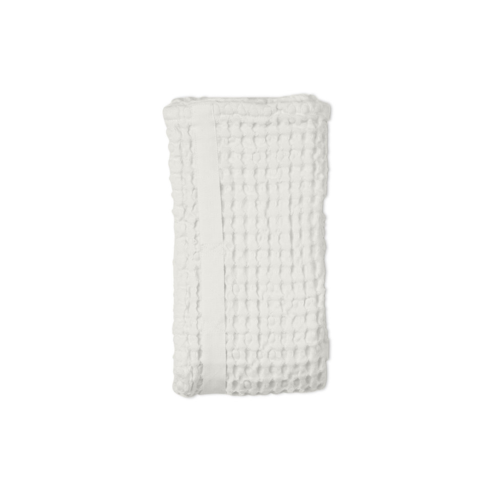 serviette en nid d'abeille blanche - THE ORGANIC COMPANY