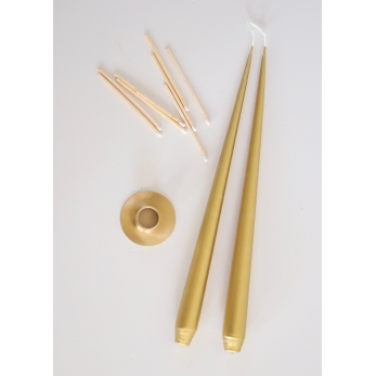 Taper candle, gold