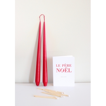 Bougie chandelle rouge