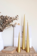 Cone candle, gold