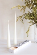 Cone candle, white