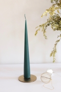 Cone candle, dark green