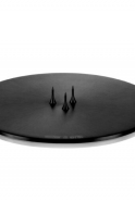 Candle plate, black matt