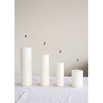Pillar candle, white