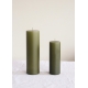Pillar candle, olive green