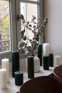 Pillar candle, dark green