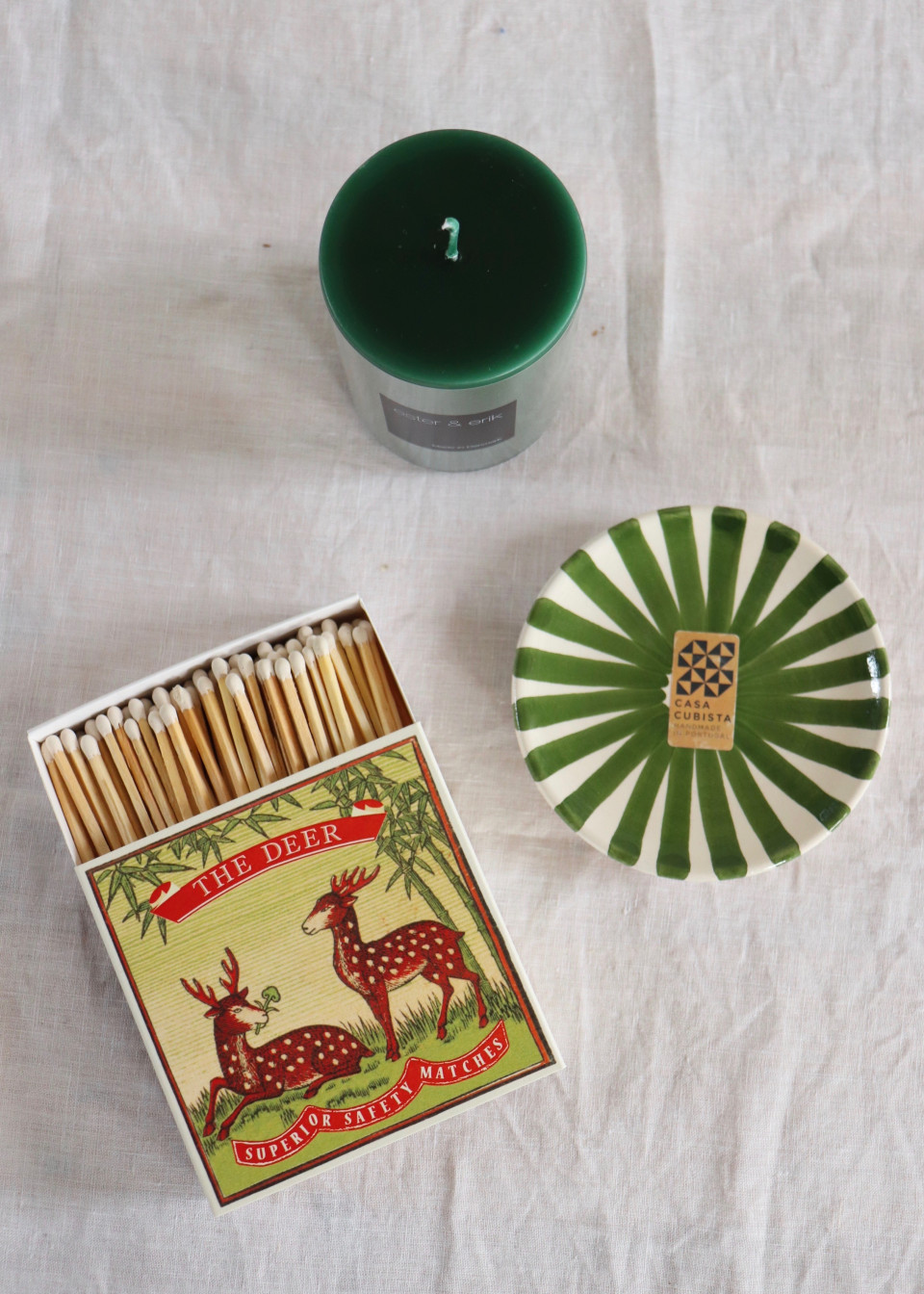 Square matchbox "Two deer"