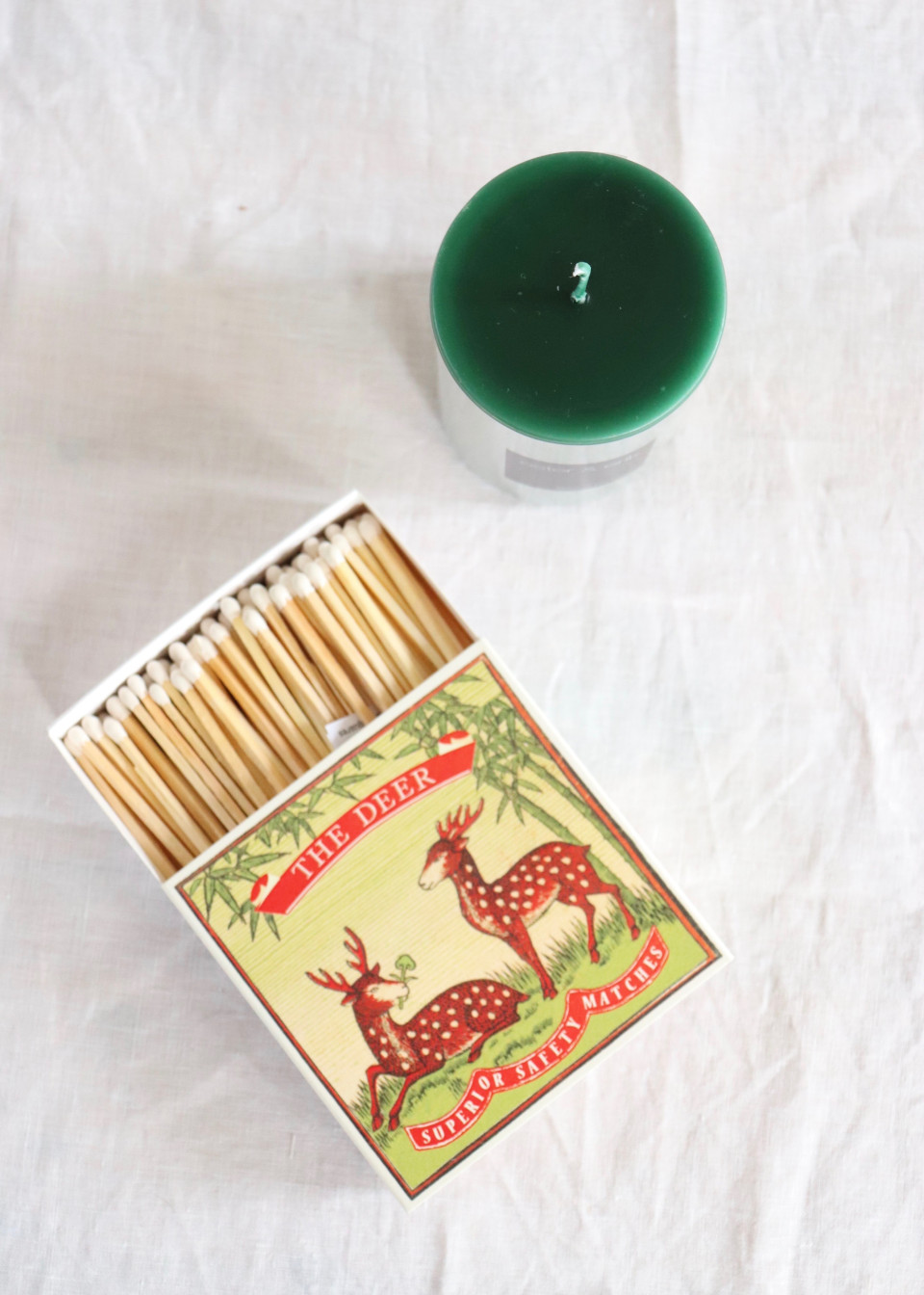 Square matchbox "Two deer"