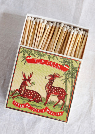 Square matchbox "Two deer"