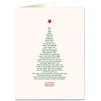 Carte postale + enveloppe Sapin de Noel