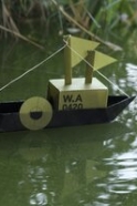 Wax paper boat - cargo boat