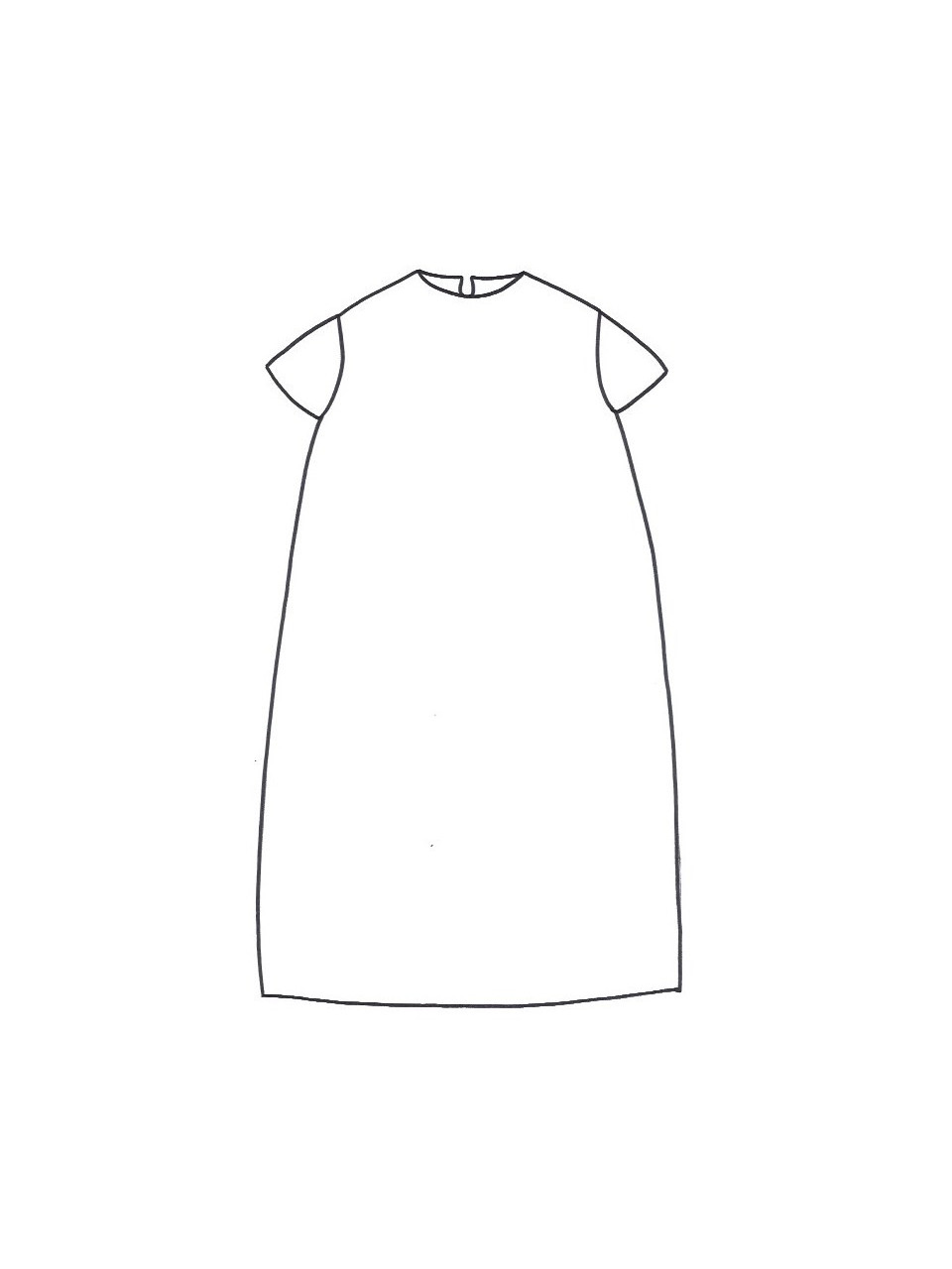 SHORT SLEEVES LONG FLARED DRESS, ROUND NECK SHORT SLEEVES LONG FLARED DRESS, ROUND NECK