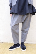 Pantalon sarouel, lainage gris