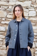 Tailor jacket, grey wool blend
