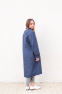 Coat, blue recycled denim