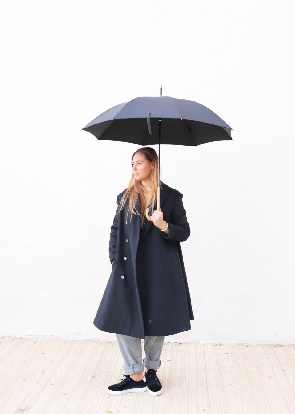 Coat 04, black denim