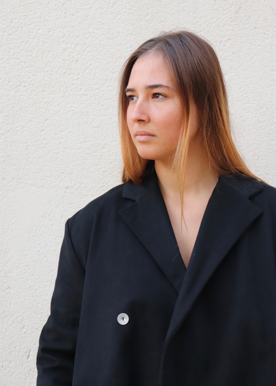 Coat 04, black denim