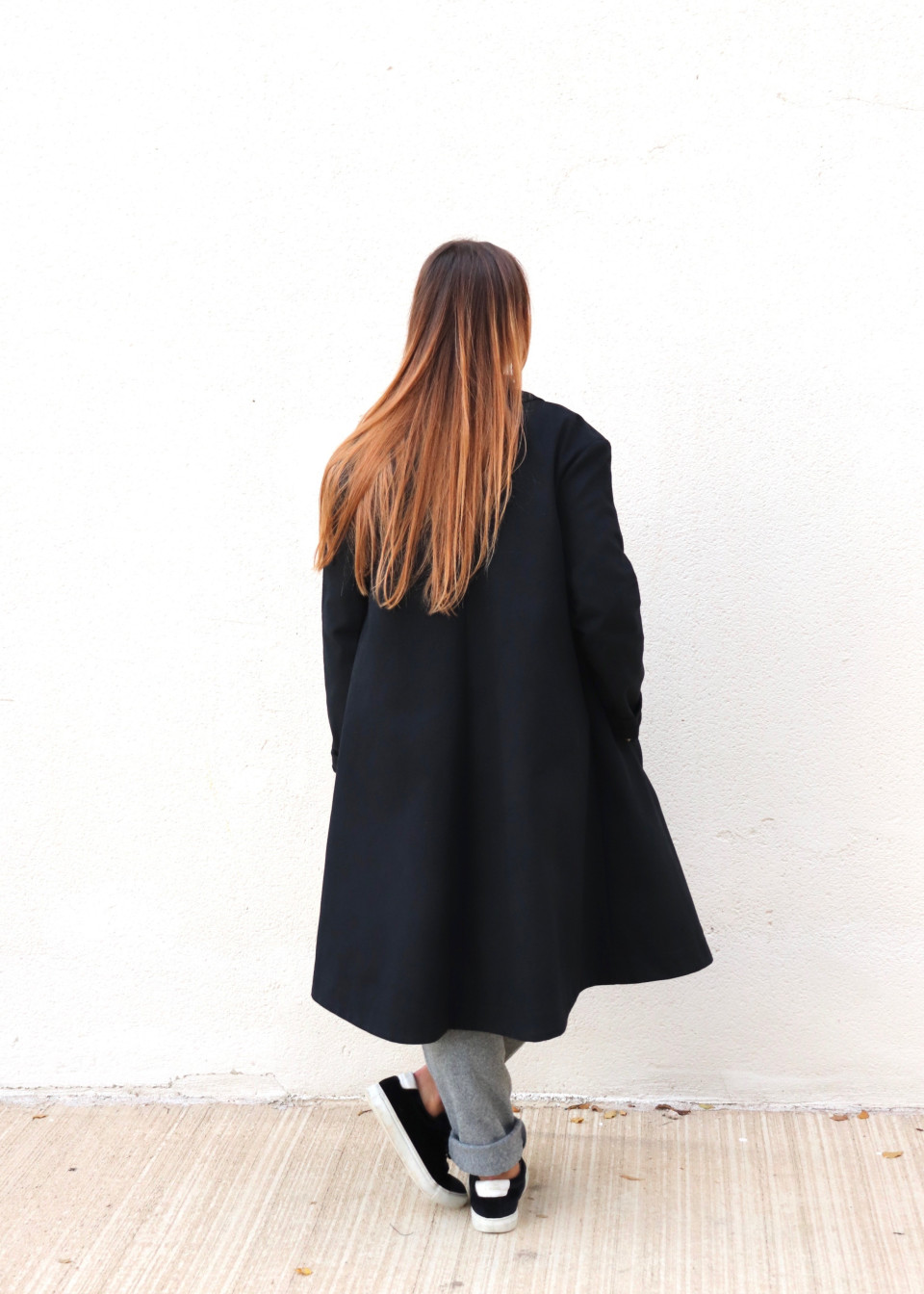 Coat 04, black denim